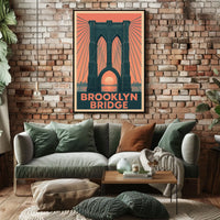 Brooklyn Bridge Elegance Travel Poster