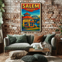 Salem Oregon Riverfront Carousel Poster