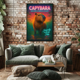 Capybara Natures Gentle Giant Poster