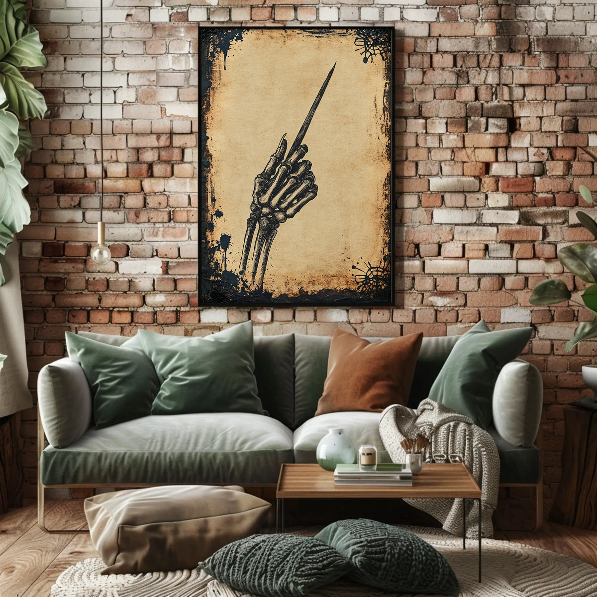 Skeleton Hand Poised Artwork: Abstract or Pop Culture Poster