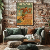 Jim Thorpe Athletic Legend Poster Wall Art Decor Travel