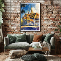 Majestic Temple Architecture Poster PosterGoat