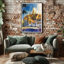 Majestic Temple Architecture Poster PosterGoat