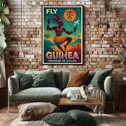 Fly Guinea Wander In Color Poster