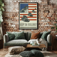 World War II American Industrial Effort Propaganda Poster
