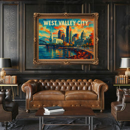 West Valley City Skyline Poster