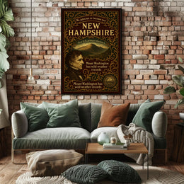 New Hampshire Wild Weather Records Poster