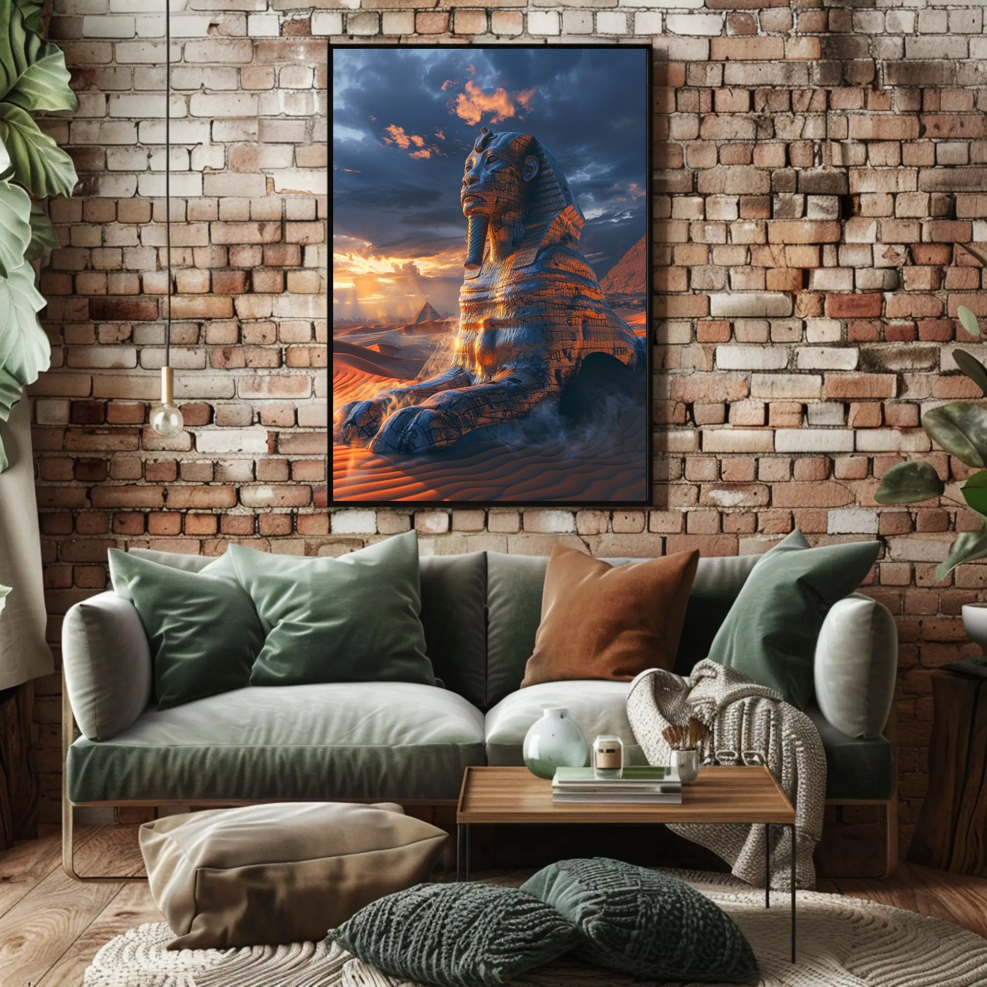 Mystical Sphinx Sunset Cultural or Heritage Poster PosterGoat