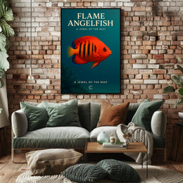 Flame Angelfish A Jewel of the Reef Poster PosterGoat
