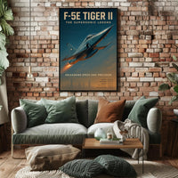 F-5E Tiger II Vintage Military Aviation Recruitment Poster
