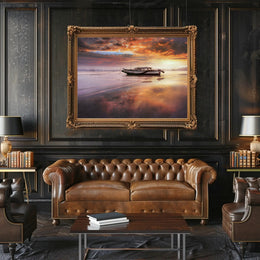 Tranquil Sunset Reflection Poster