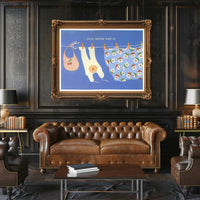 Playful Clothesline Poster