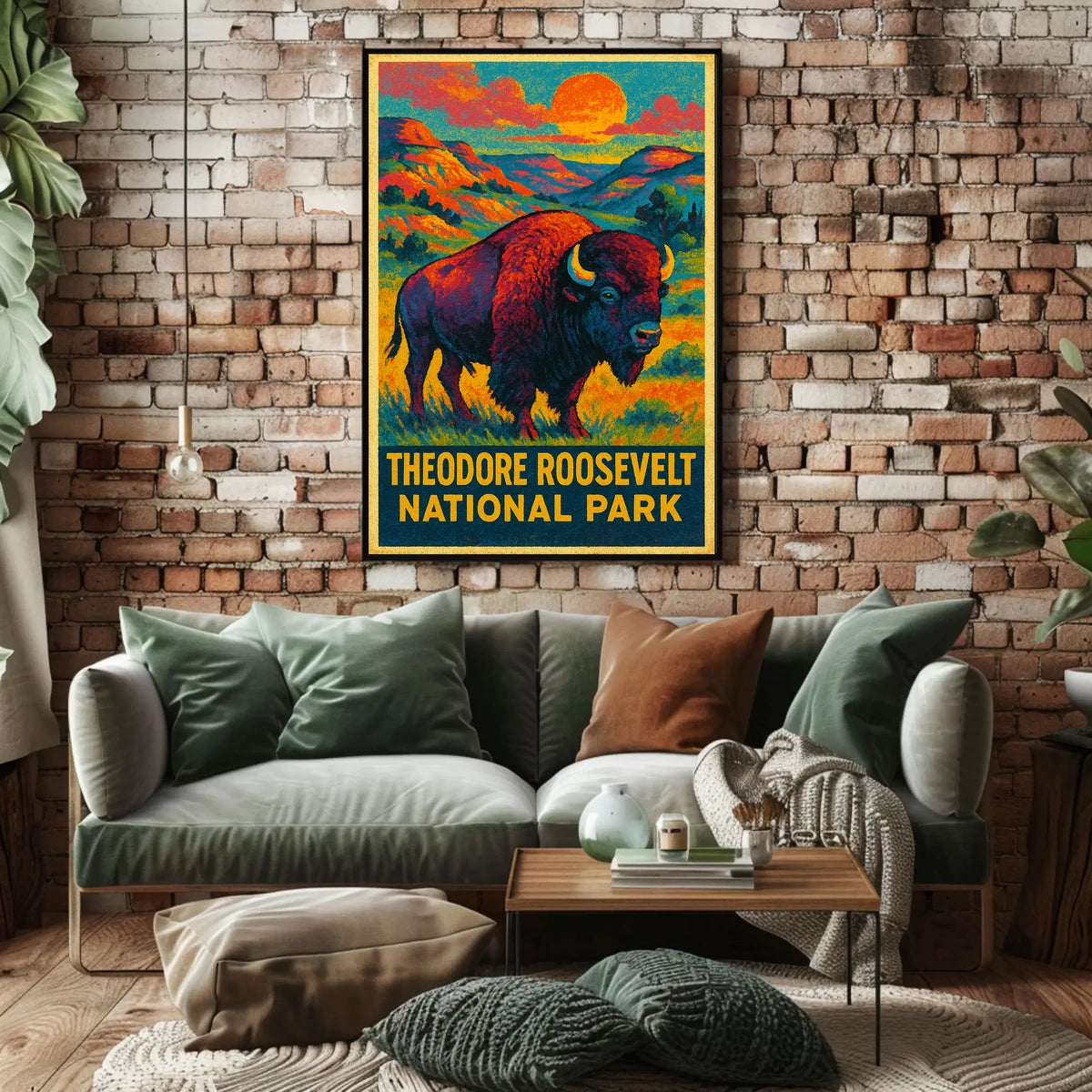 Roosevelt National Park Vintage Travel Collector Poster