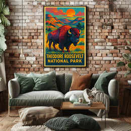 Roosevelt National Park Vintage Travel Collector Poster