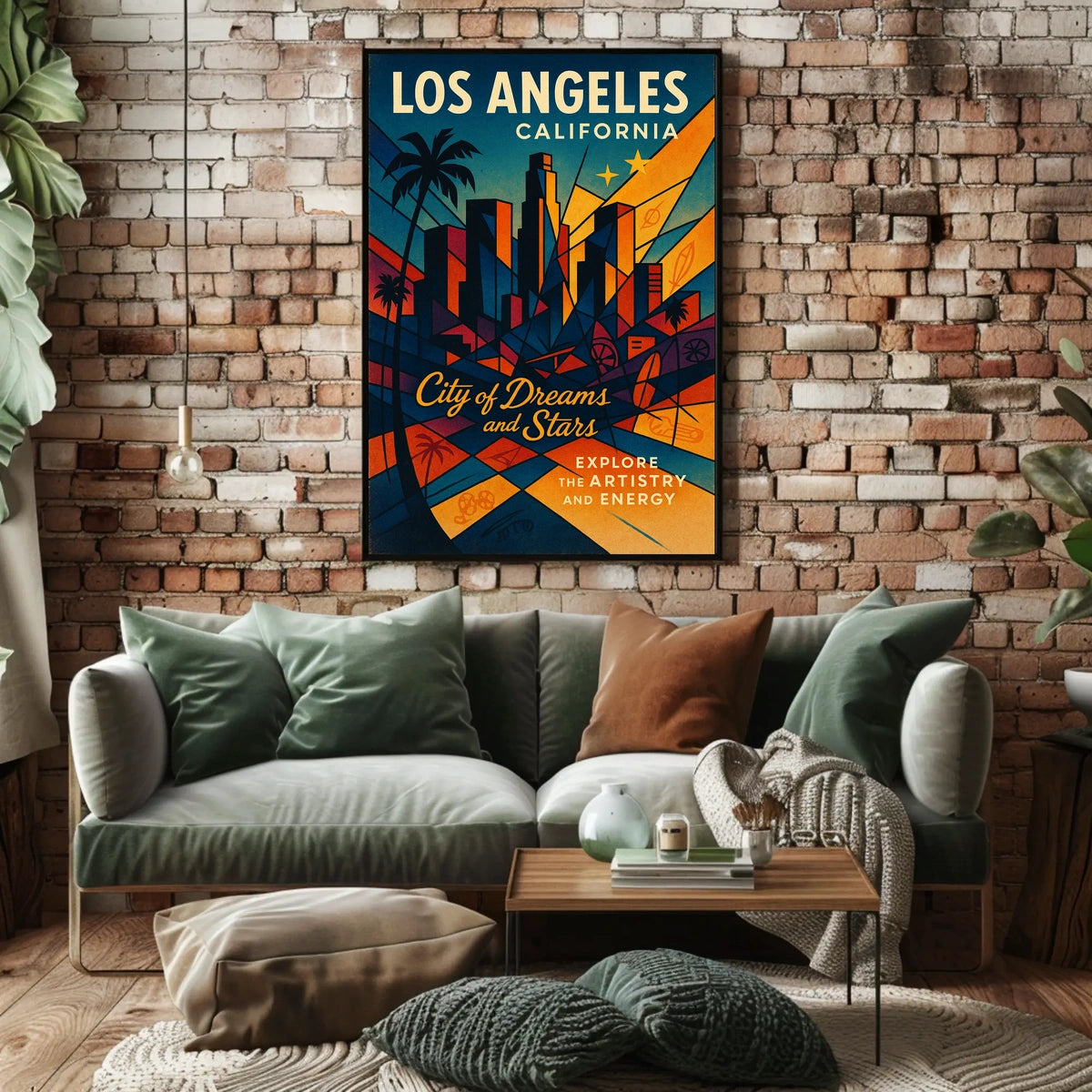 Los Angeles City Of Dreams And Stars Poster