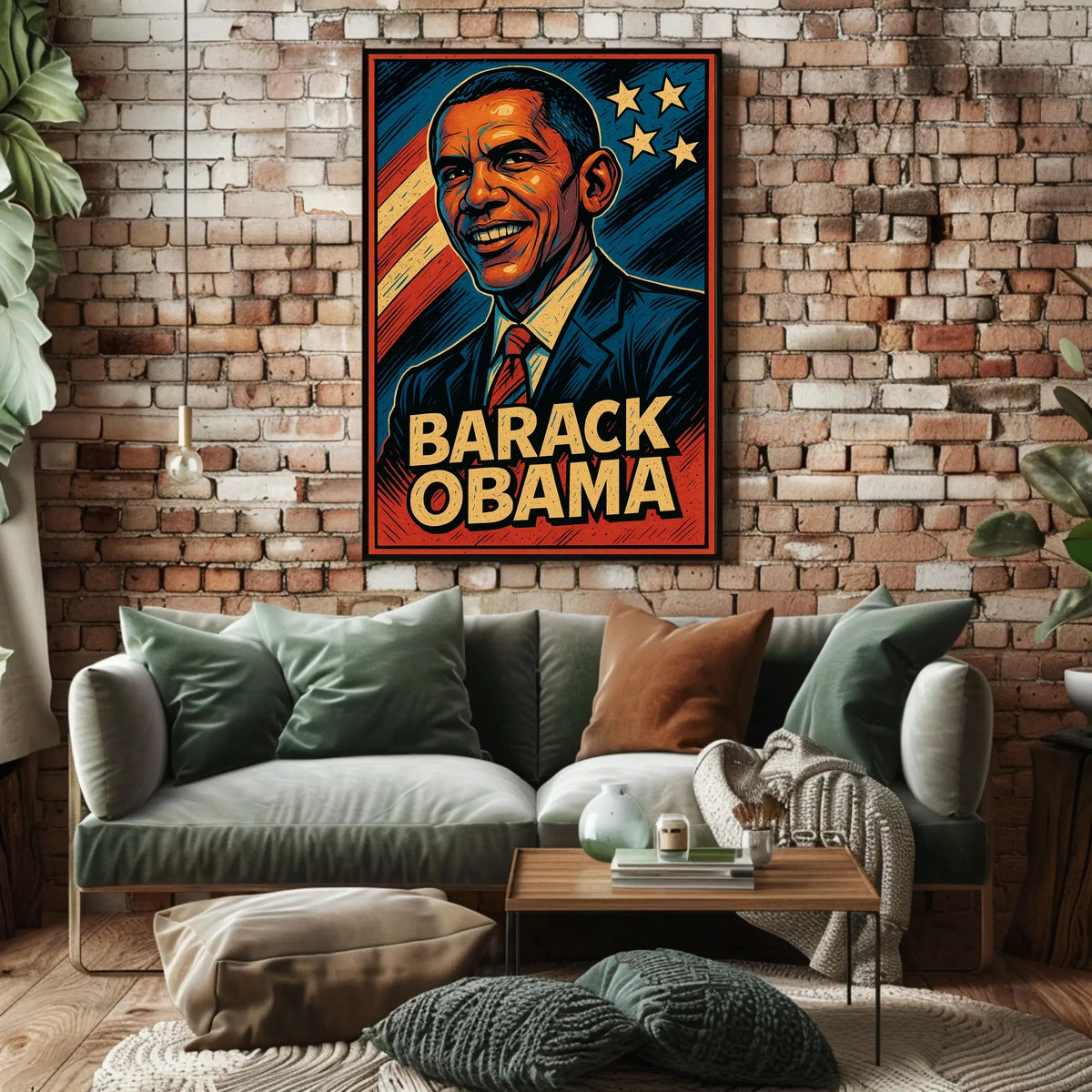 Barack Obama Inspirational Portrait Poster Wall Art