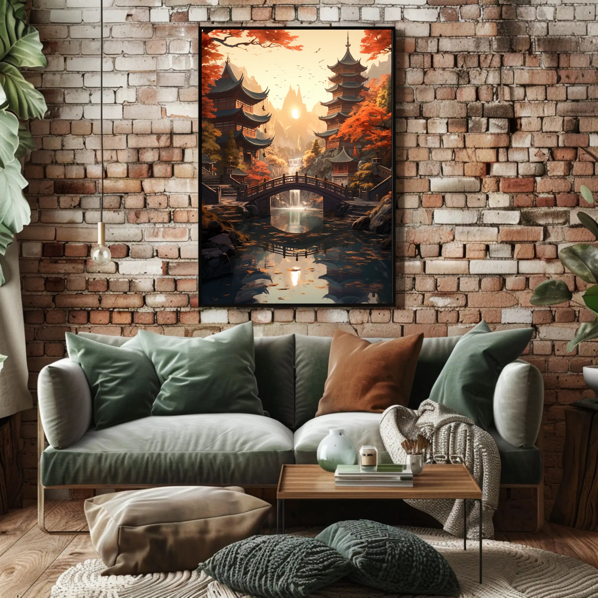 Tranquil Autumn In A Japanese Garden Poster