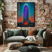 Barcelona Torre Glòries Urban Marvel Cityscape Poster