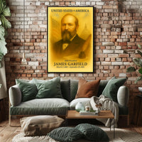 James A. Garfield 20th President of the United States Vintage Watercolor Poster