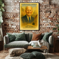 Joe Biden 46th President of the United States Vintage Watercolor Poster
