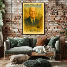 Joe Biden 46th President of the United States Vintage Watercolor Poster