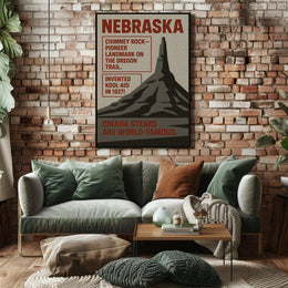 Nebraska Highlights Wall Art Print Decor PosterGoat