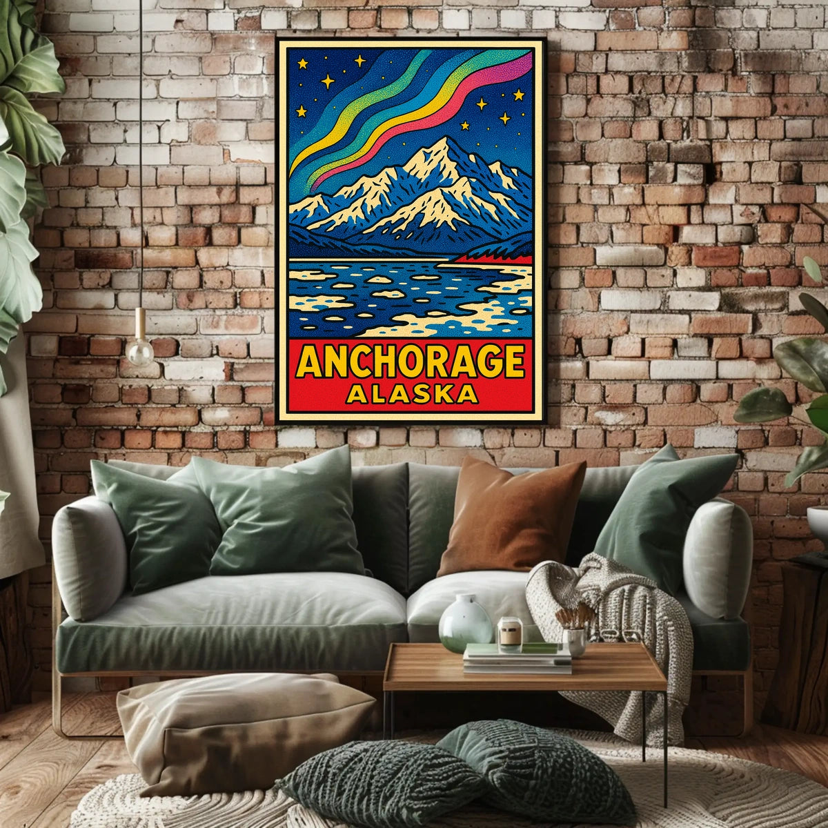 Anchorage, Alaska A Vibrant Landscape Poster