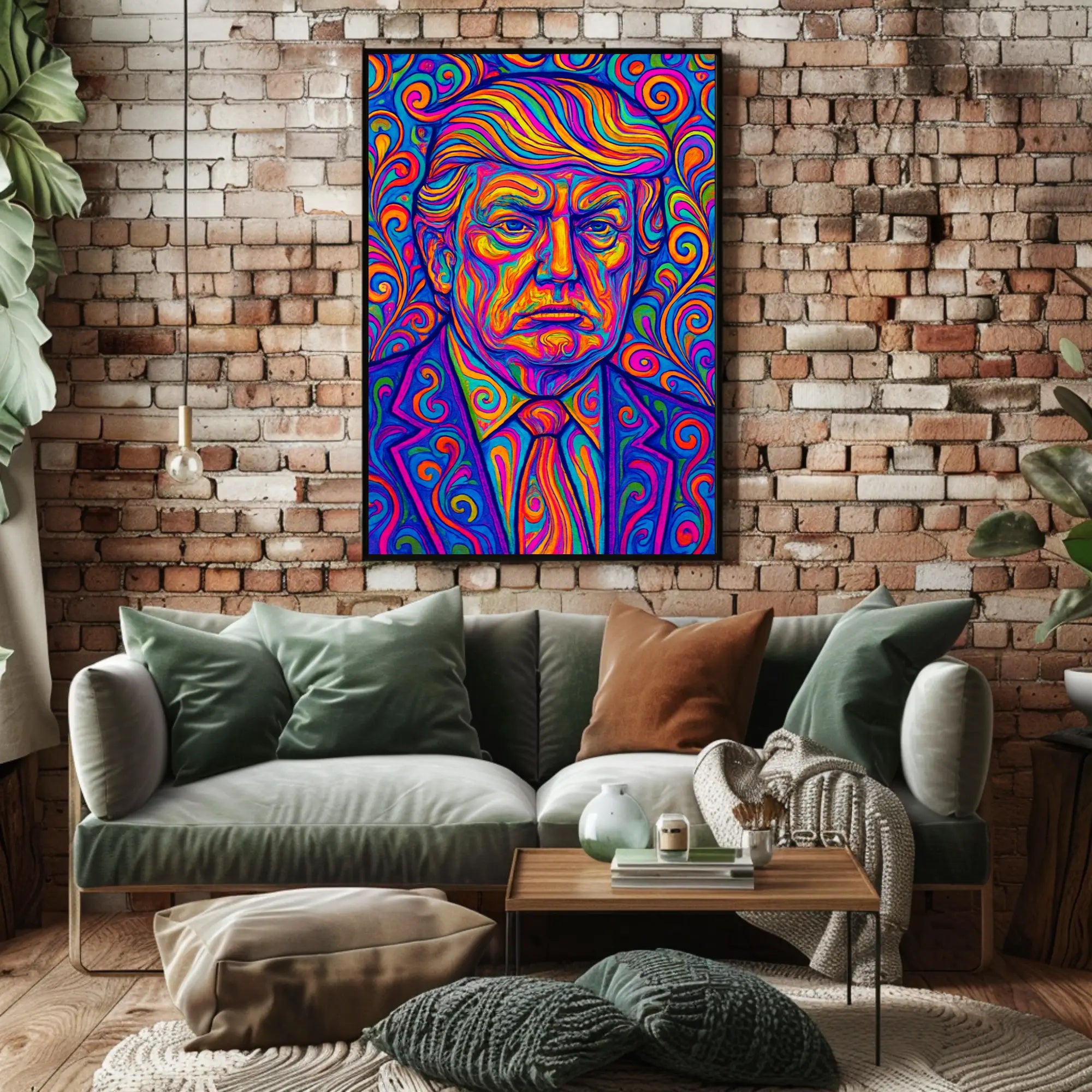 Psychedelic Presidential Donald Trump Portrait Poster PosterGoat
