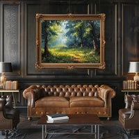 Serene Forest Impressionist Art Poster for Tranquility