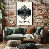 Montana Mountain Reflection Poster