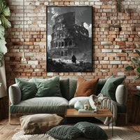 Roman Colosseum Post-Apocalyptic Warrior Art Poster