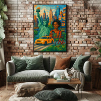 Vibrant New York City Poster For Urban Art Lovers Decor