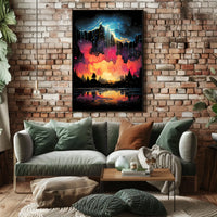 Colorful Surreal Forest Landscape Artistic Artistic Poster