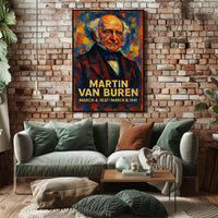 Martin Van Buren 8th President of the United States Glitch Hop Art Poster