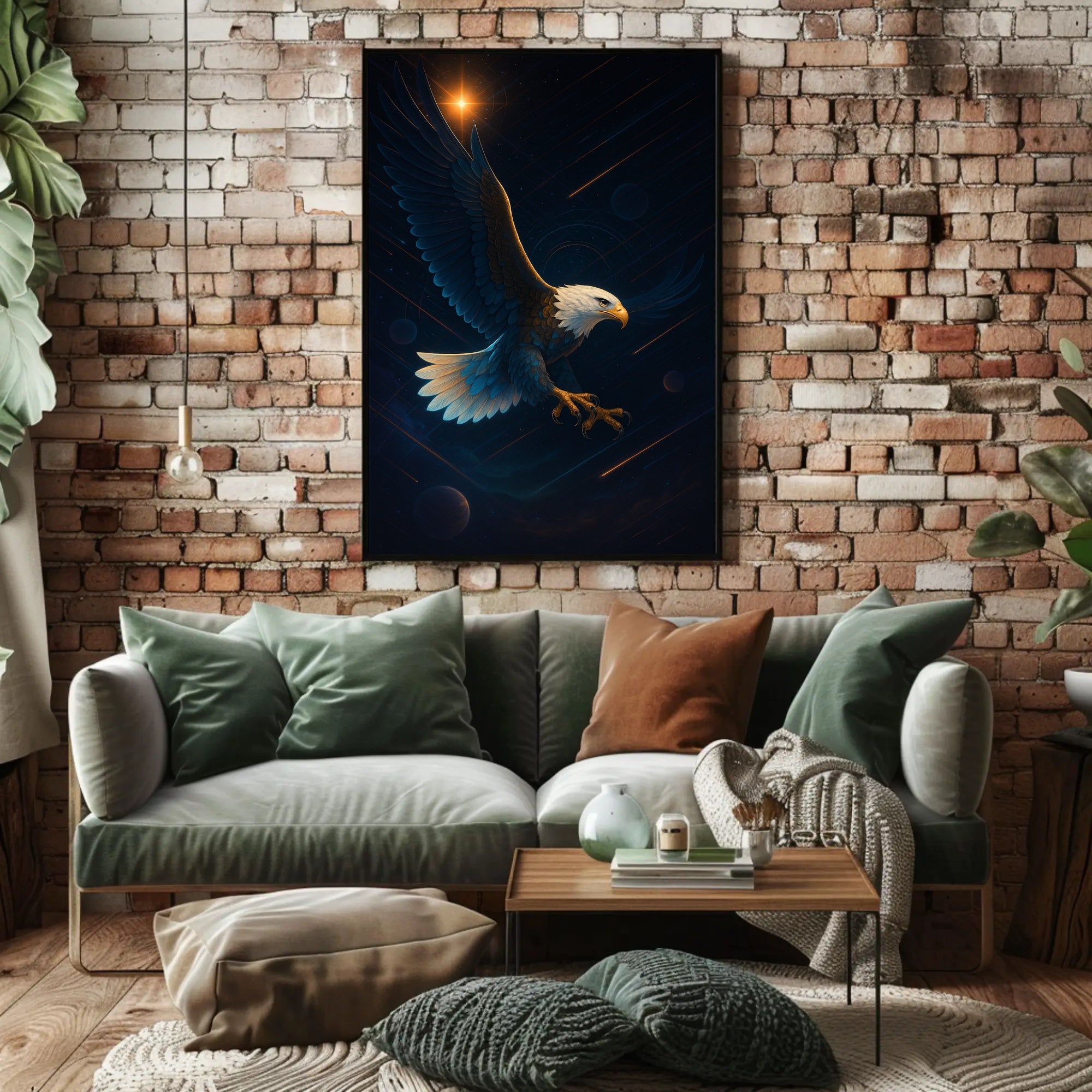 Majestic Eagle in Space Adventure Space or Astronomy Poster