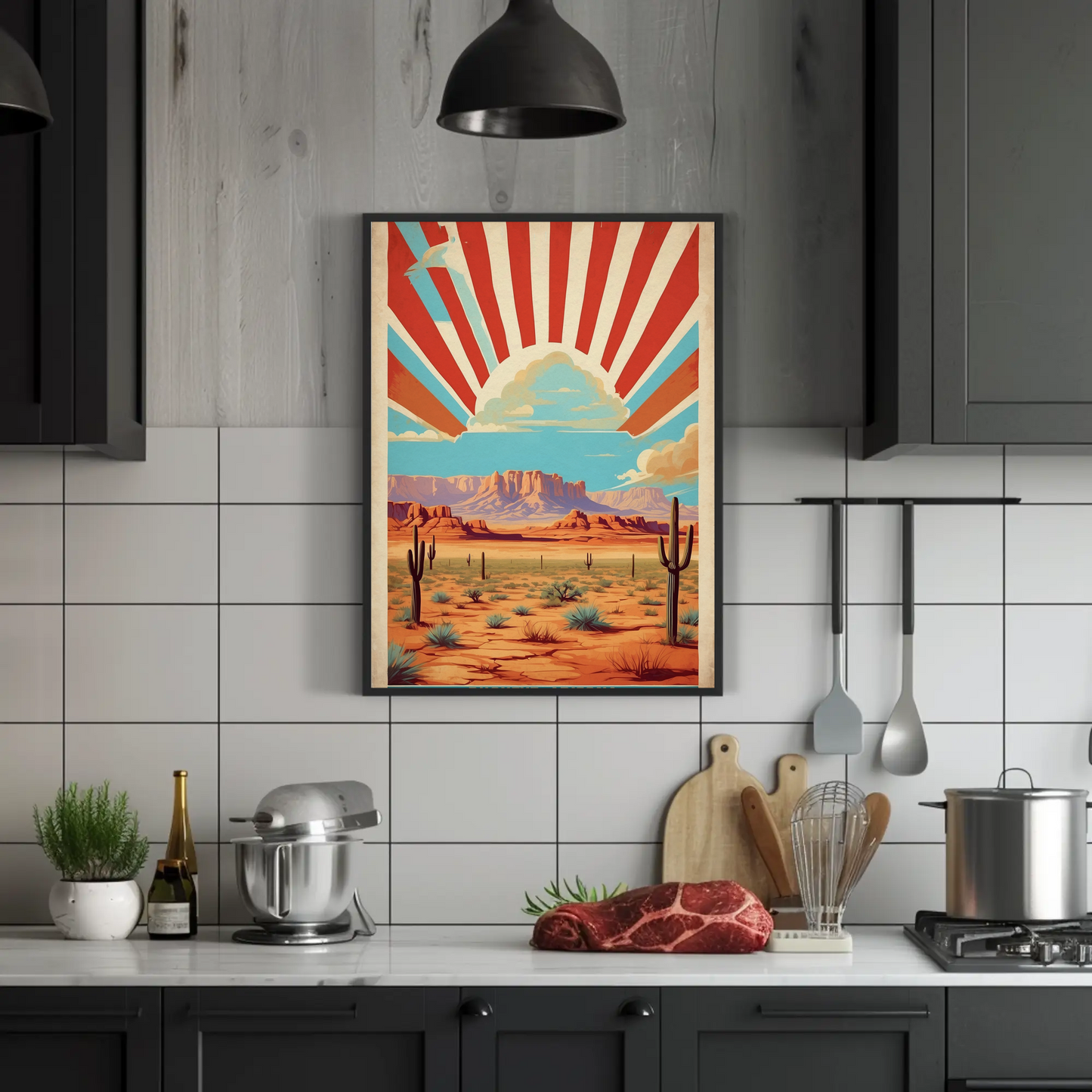 Buckeye Arizona American Scene Art Vintage Travel Poster