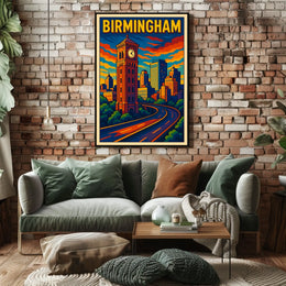 Birmingham Cityscape Poster