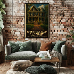 John Fitzgerald Kennedy Birthplace And Poster
