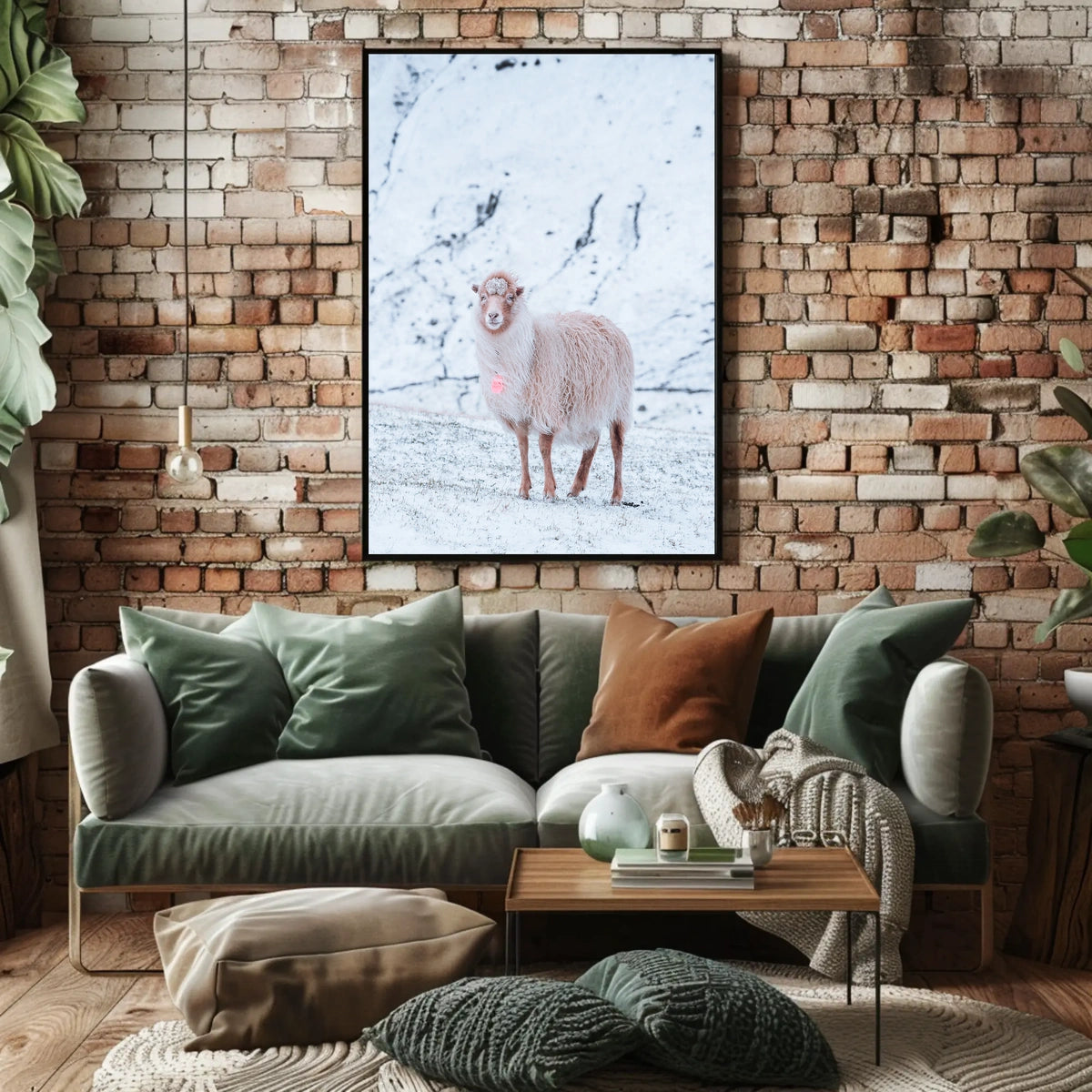 Winter Serenity A Lone Sheep Poster