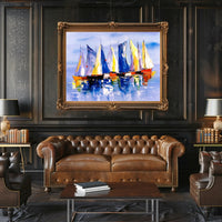 Vibrant Sailing Vessels Poster