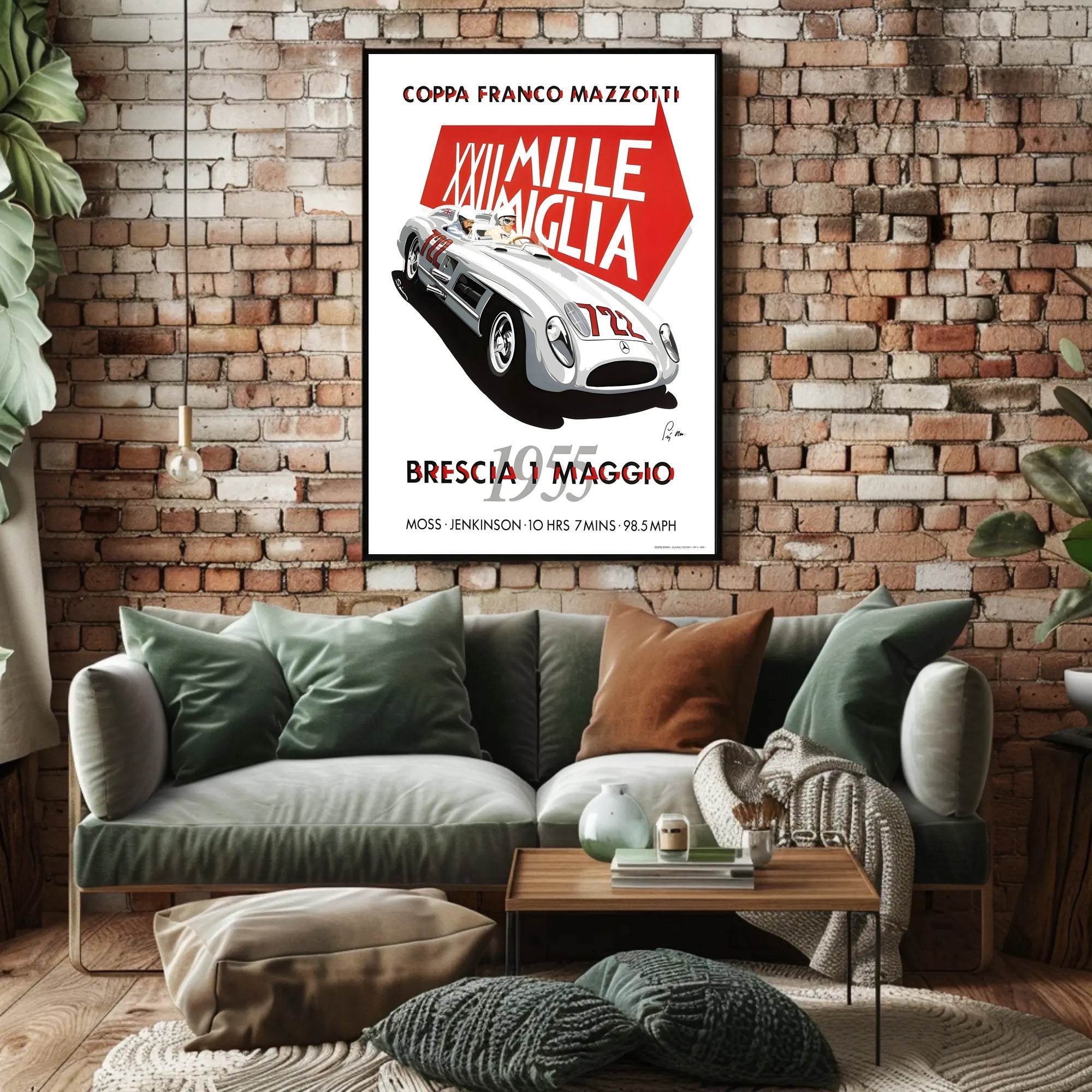 Mille Miglia 1955 Racing Poster