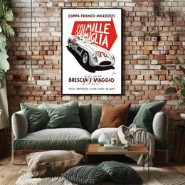 Mille Miglia 1955 Racing Poster