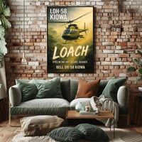 Bell OH-58 Kiowa Helicopter Poster PosterGoat