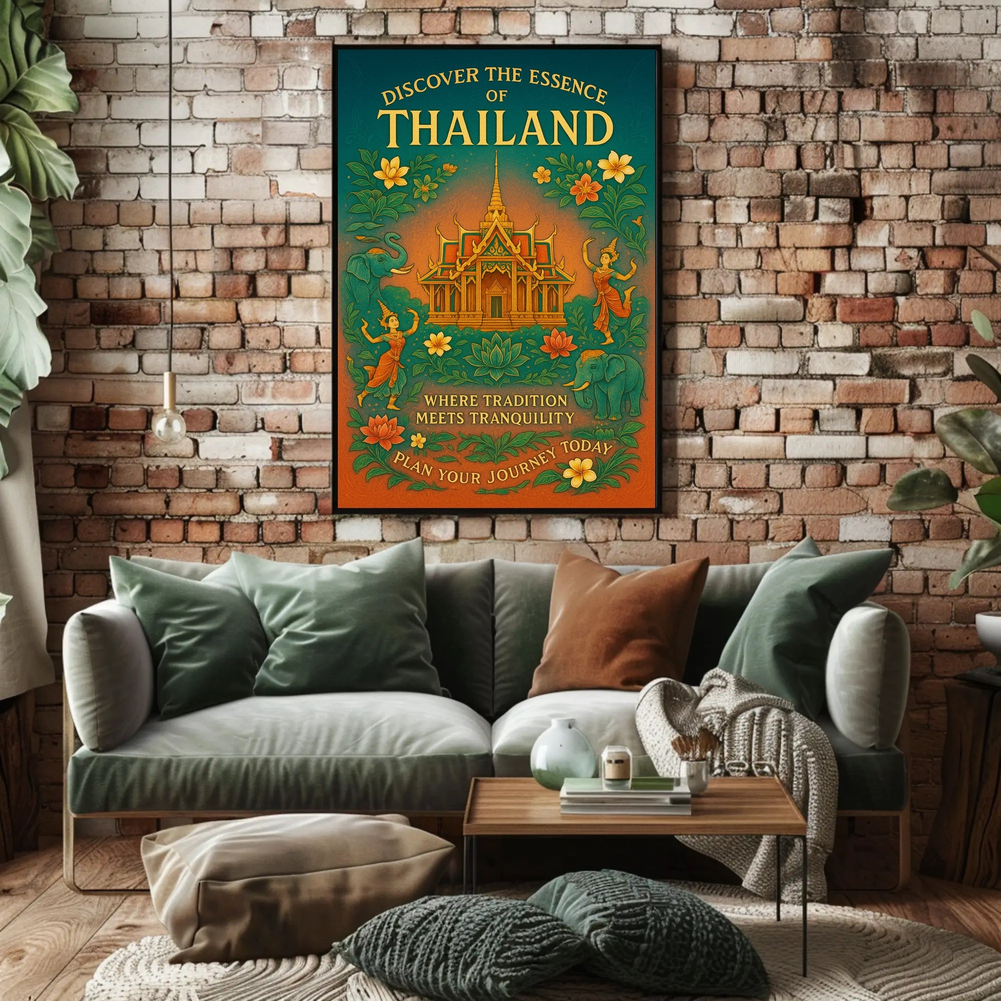 Thailand's Rich Culture Vintage Travel Poster