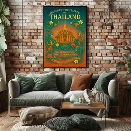 Thailand's Rich Culture Vintage Travel Poster