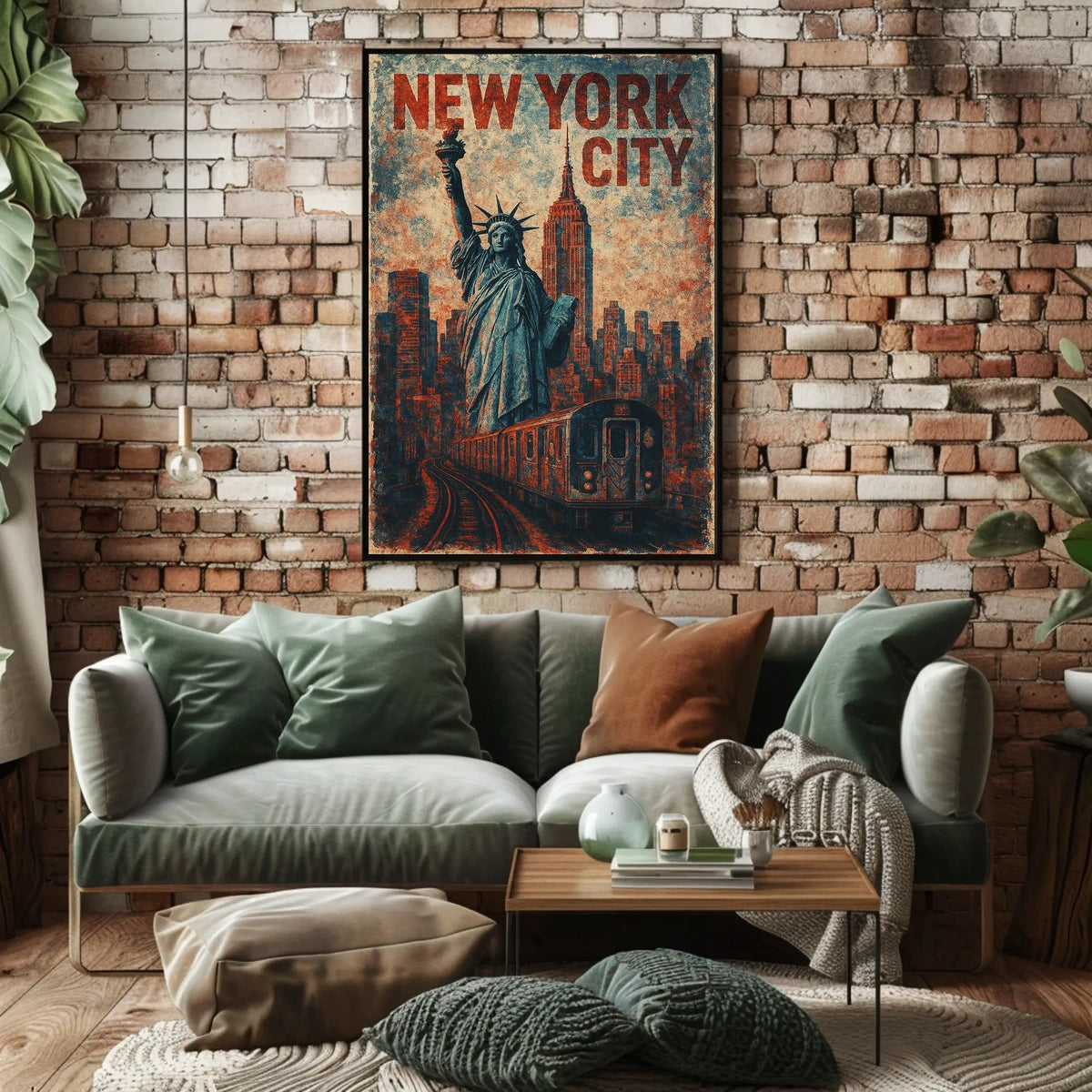New York City Iconic Landmarks Photography Realism Poster