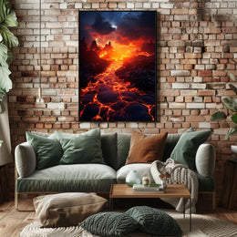 Fiery Landscape Poster