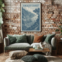 Amalfi Coast Poster Art Wall Decor Museum Quality 18x24