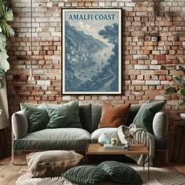 Amalfi Coast Poster Art Wall Decor Museum Quality 18x24