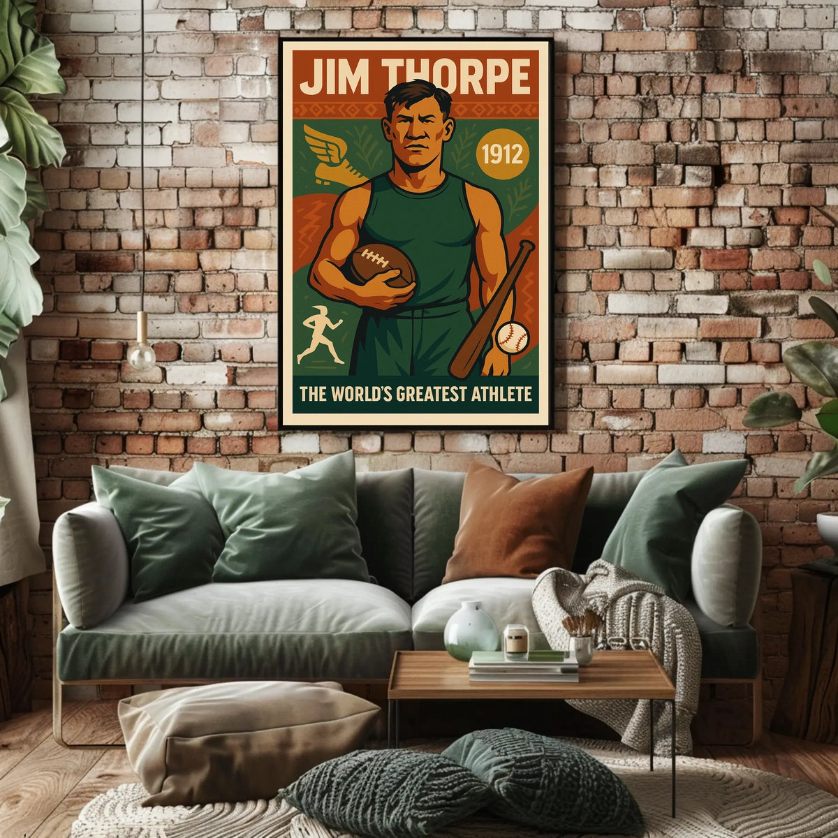 Jim Thorpe Legendary Athlete Poster